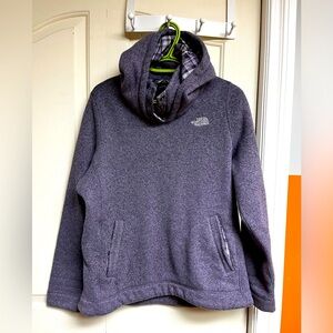The North Face Heathered Dark Gray Hooded Pullover Sweatshirt
